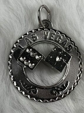 Crea Sterling Silver Vintage Las Vegas Dice Charm/ Pendant